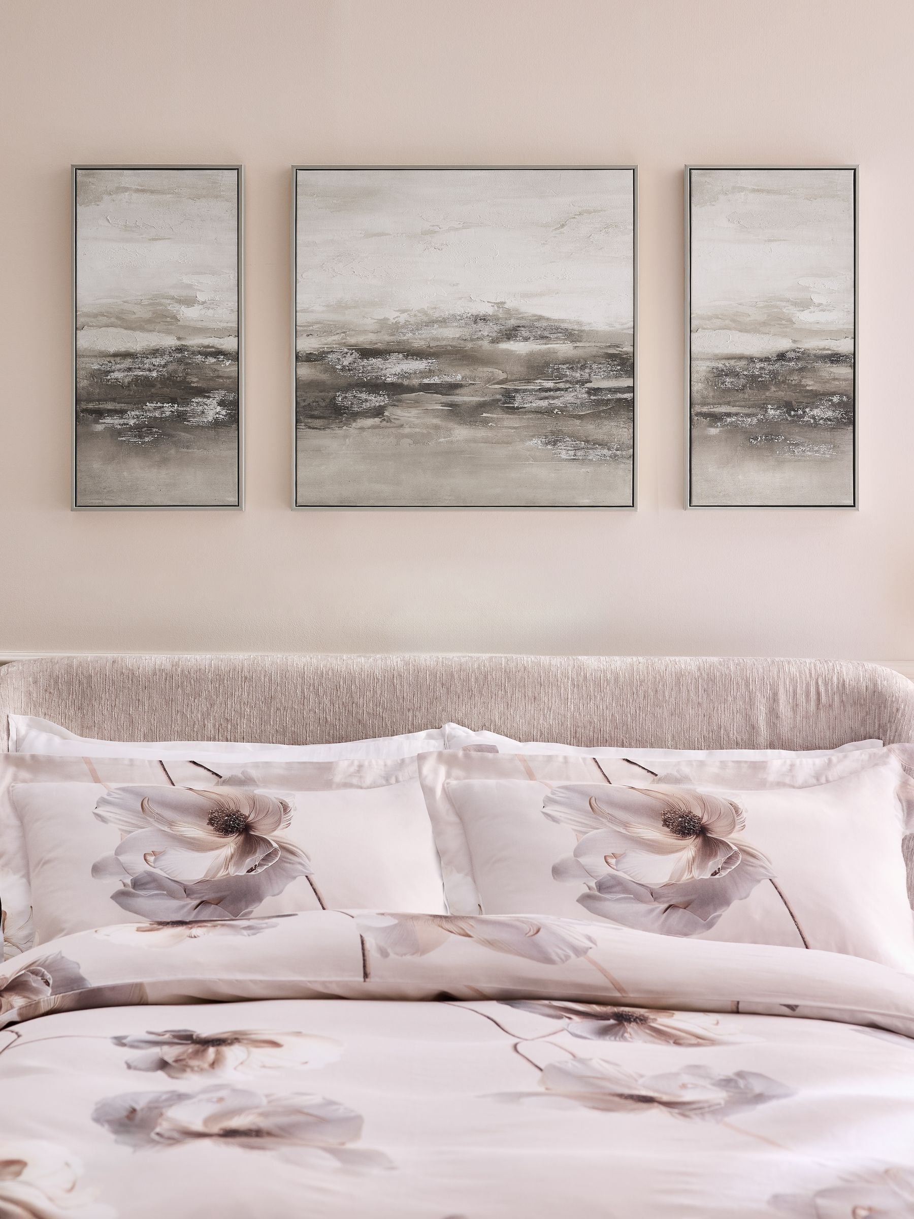 Lipsy silver tone abstract wall art set of 3 (British brand)