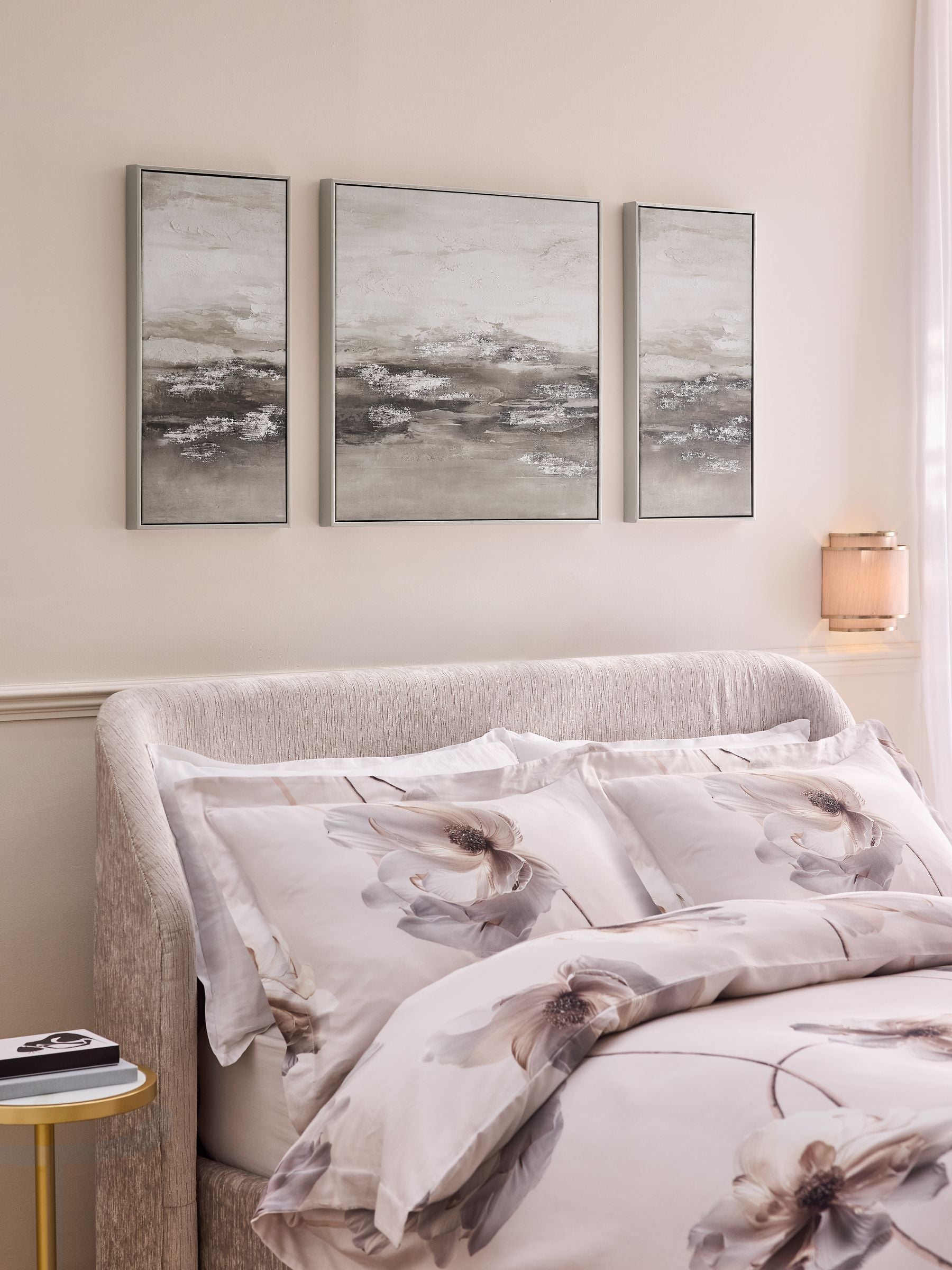 Lipsy silver tone abstract wall art set of 3 (British brand)