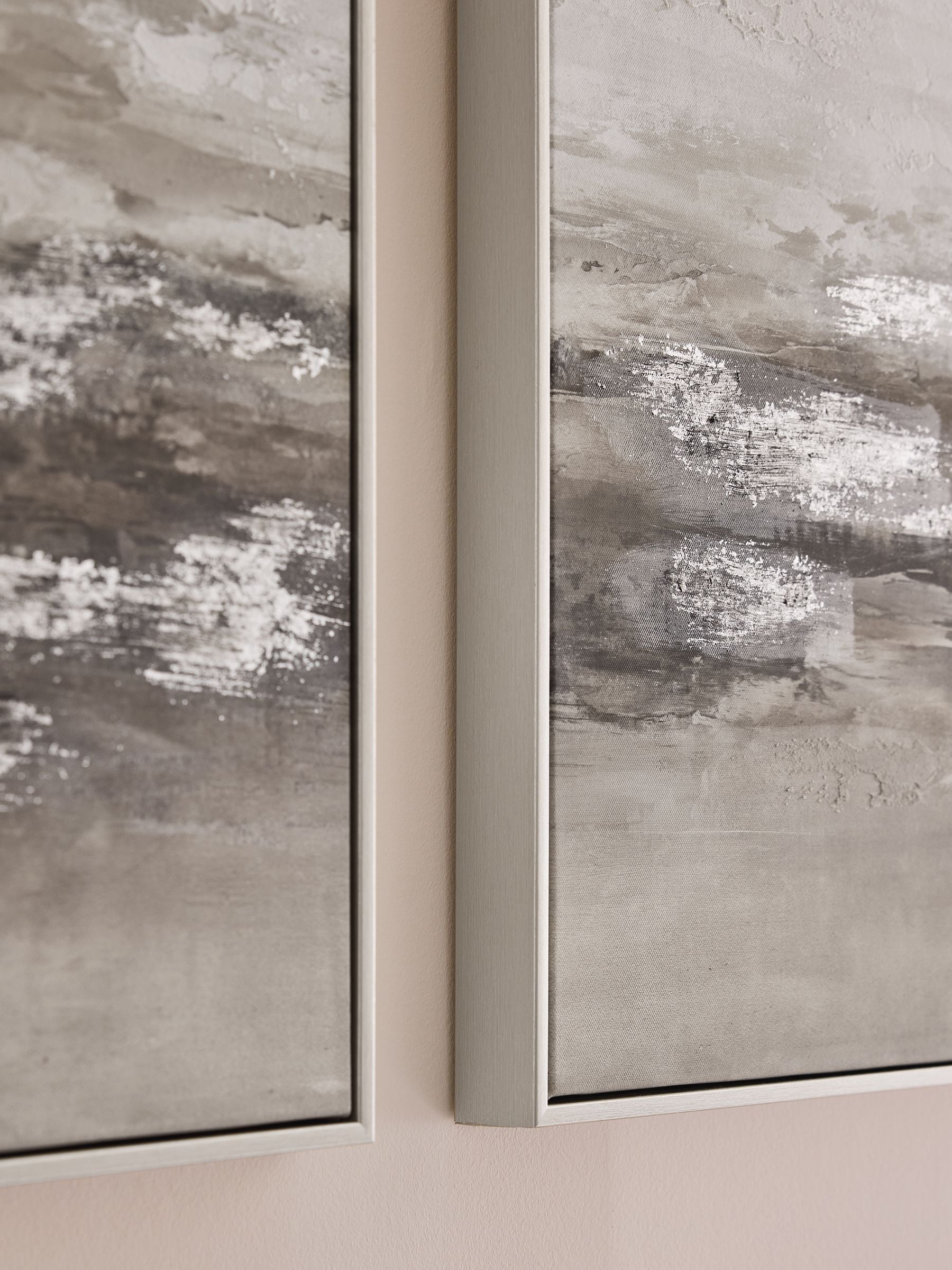 Lipsy silver tone abstract wall art set of 3 (British brand)