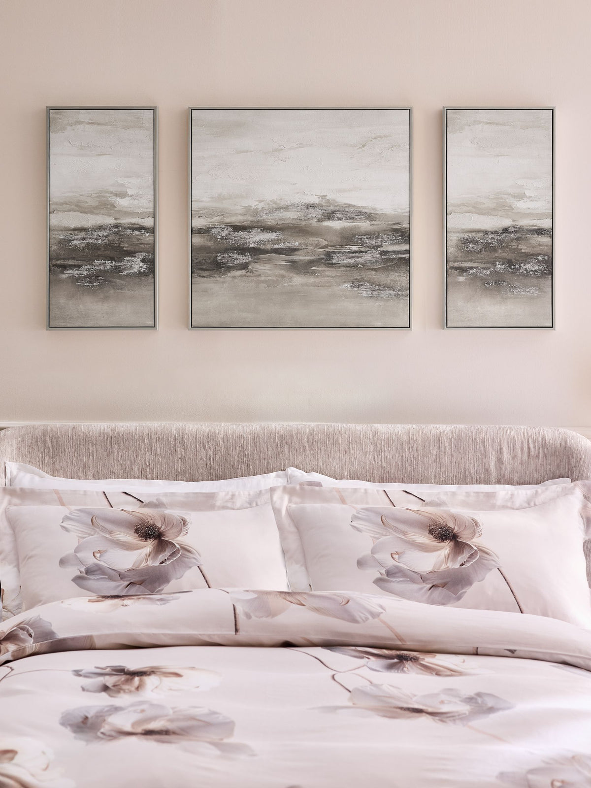 Lipsy silver tone abstract wall art set of 3 (British brand)