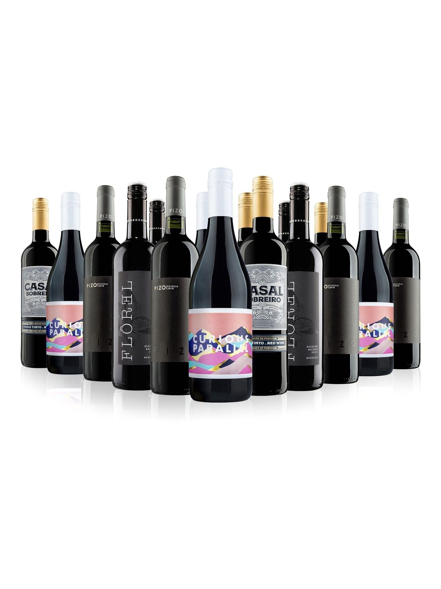 Virgin Wines 16 bottle red wine case with mixed international wines (British brand)