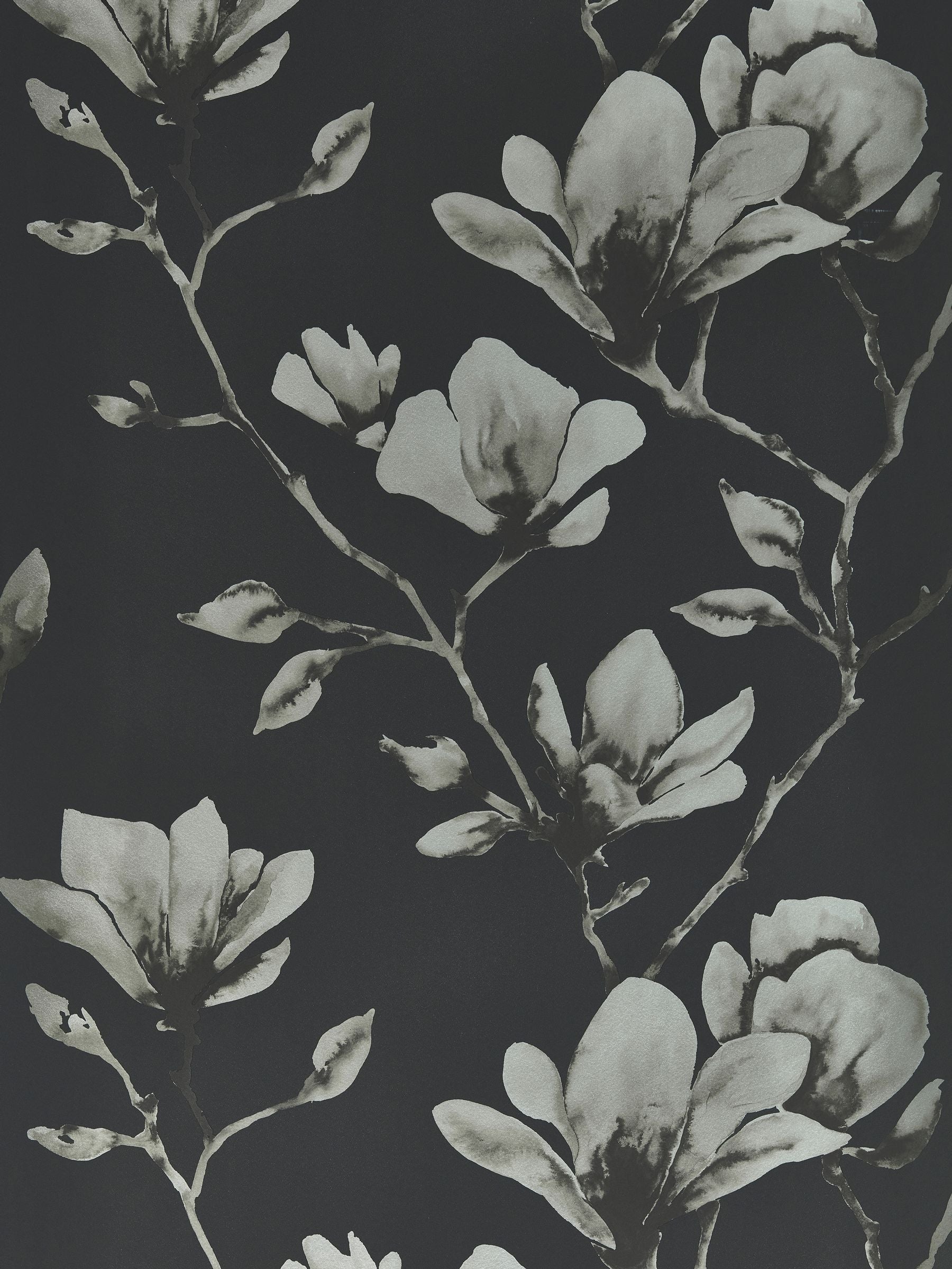 Harlequin Black Lotus wallpaper sample A4, imported from the UK
