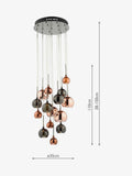 Dar Lighting Aurelia 15 light cluster pendant light - British product
