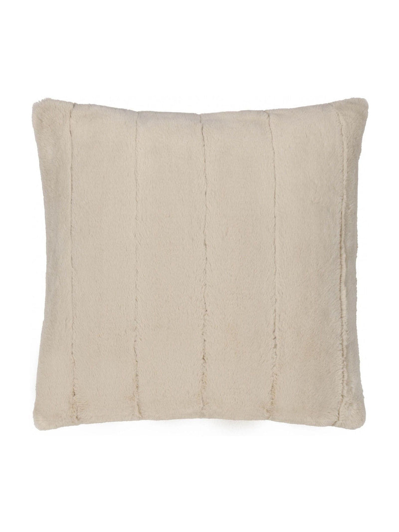 Paoletti Oatmeal Empress faux fur cushion - British product