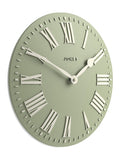 Jones Clocks sage green strand convex wall clock 30cm, UK version