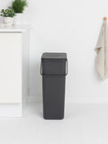 Brabantia Grey recycle bin 40L - British product