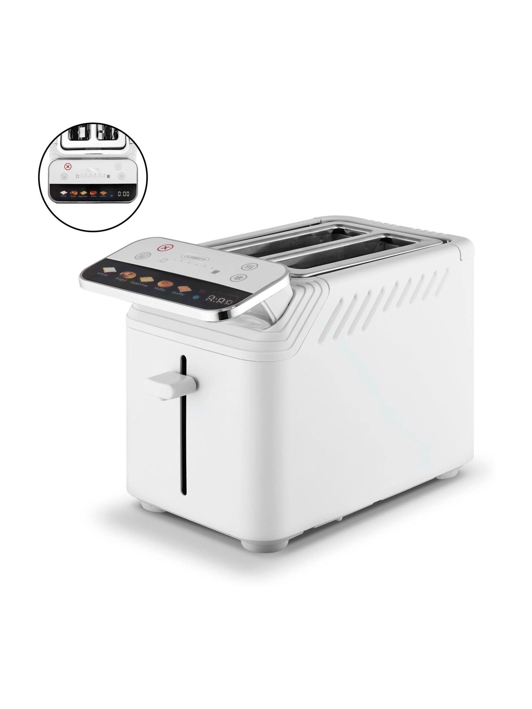 Tower 2 Slice Digital Toaster White, UK version