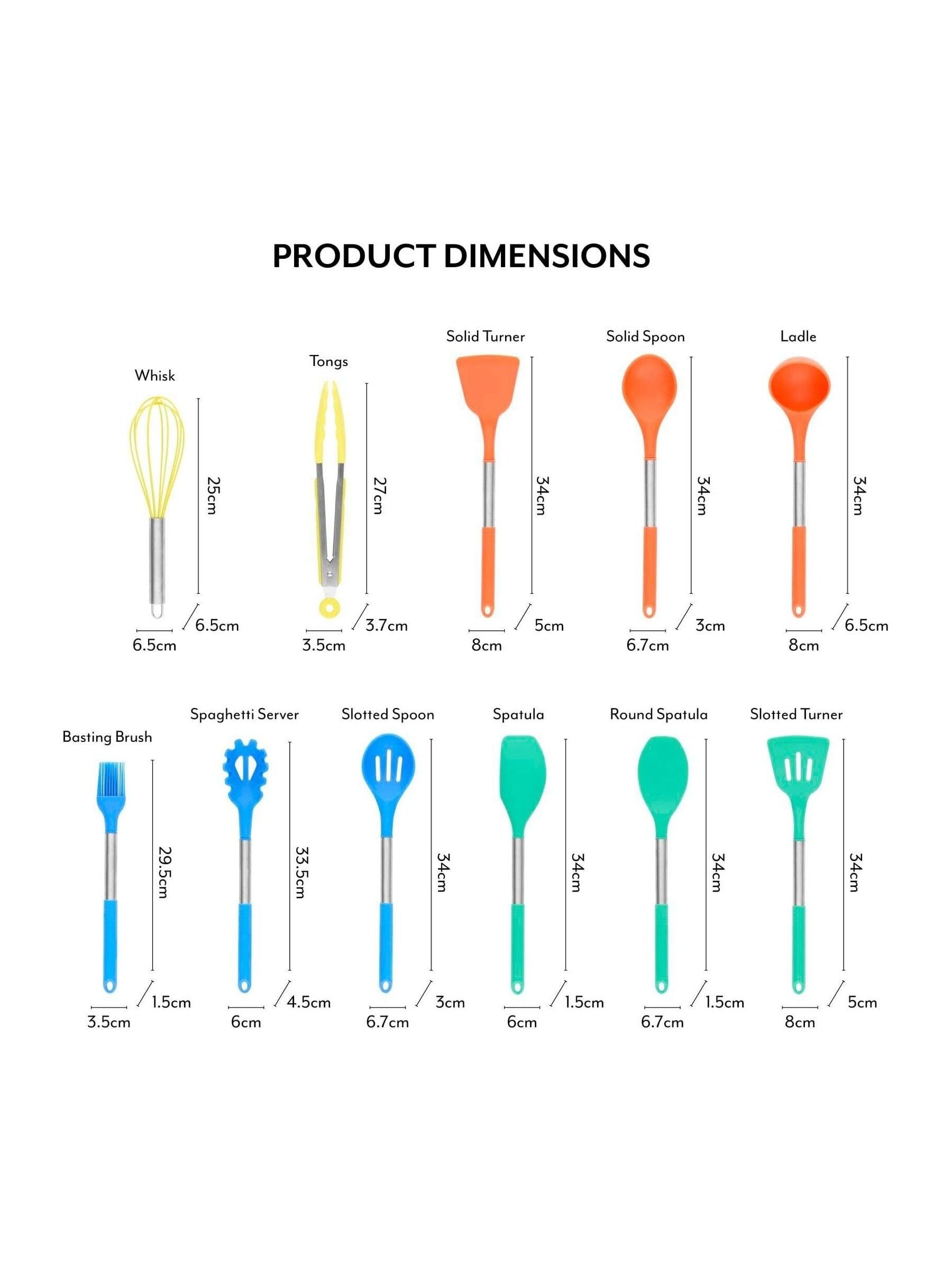 Sur La Table 12 Piece Utensil Set Assorted Colours (British brand)