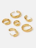 Accessorize gold tone hoop earrings 3 pack - British product