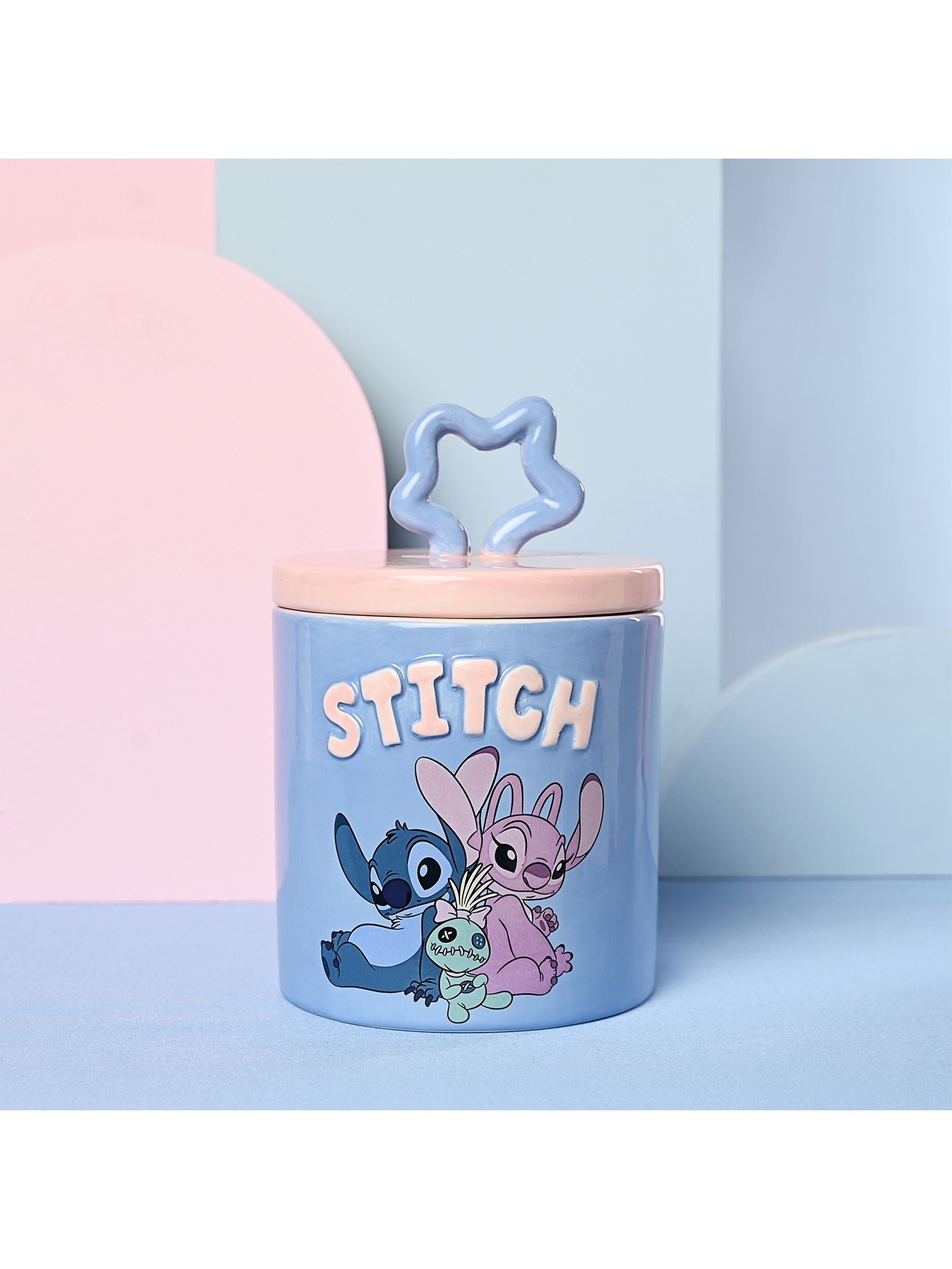 Widdop Disney Stitch blue ceramic storage jar - British product