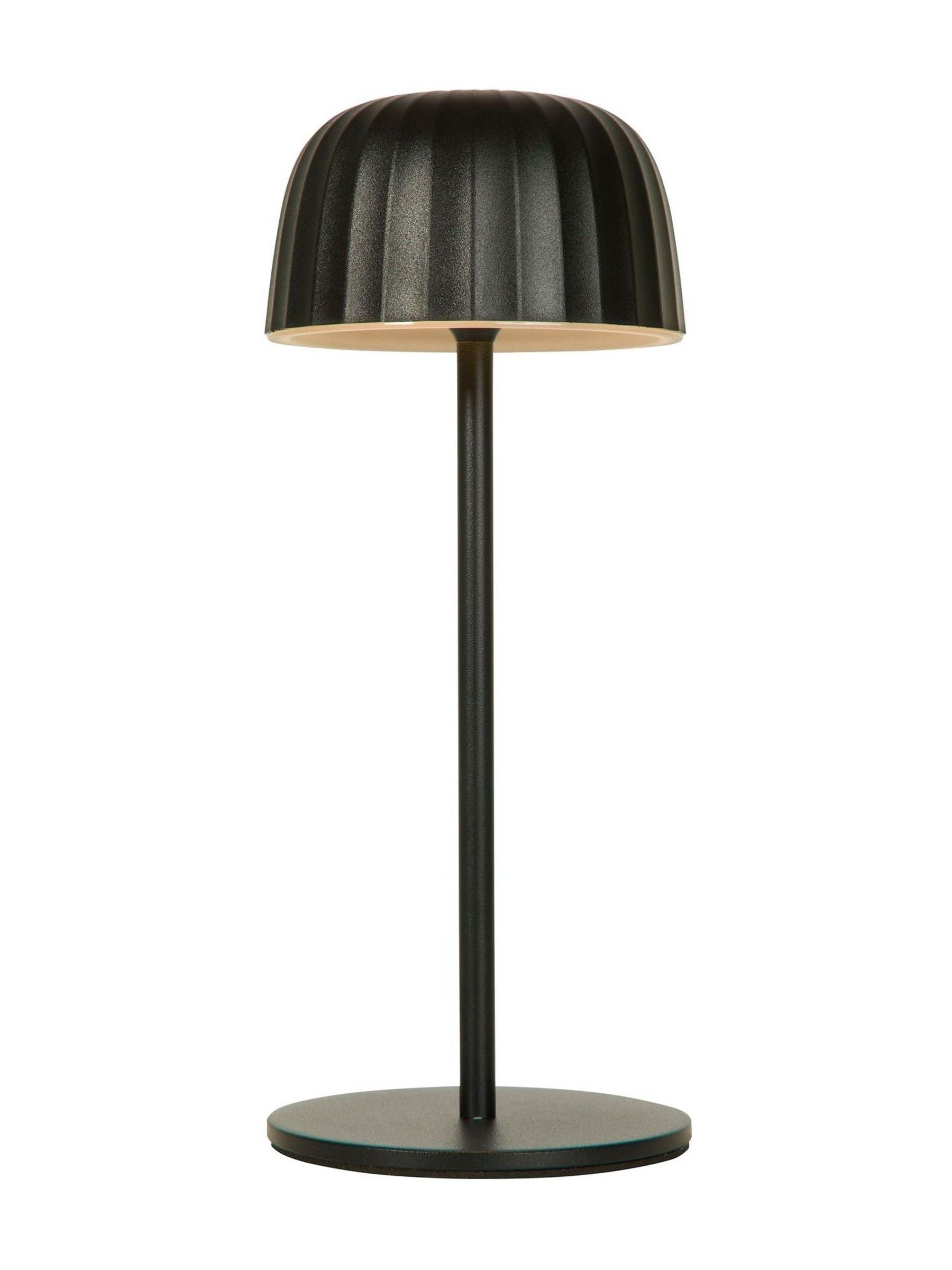 Searchlight black outdoor rechargeable table lamp - British product