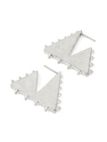 AllSaints silver tone spike hoop earrings, imported from the UK
