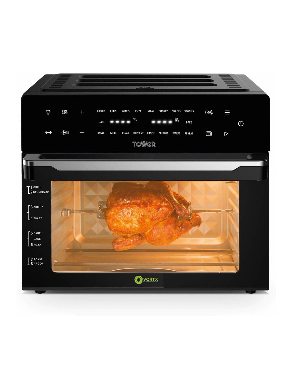 Tower Black Vortx air fryer oven 30L, imported from the UK