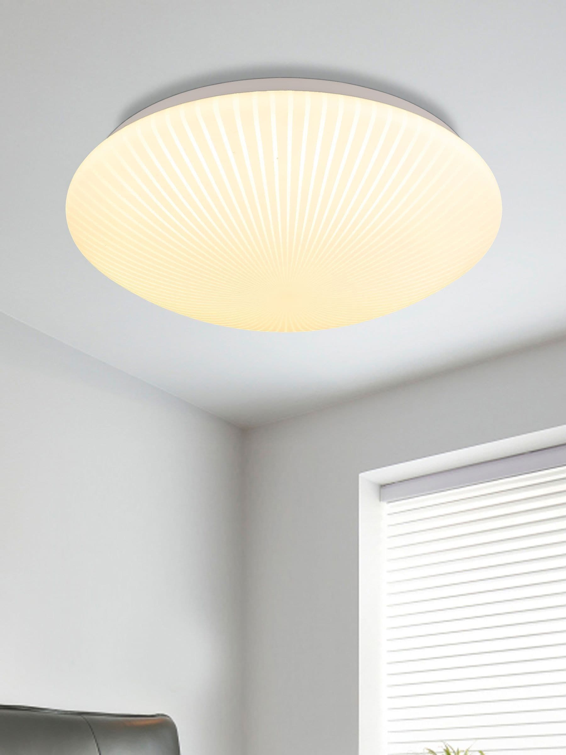 Searchlight White Amble LED flush ceiling light 38.5cm (British brand)