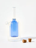 Oliver Bonas blue glass oil and vinegar bottle, UK version
