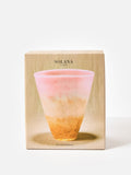 Oliver Bonas Solana pink glass vase 24cm, UK version