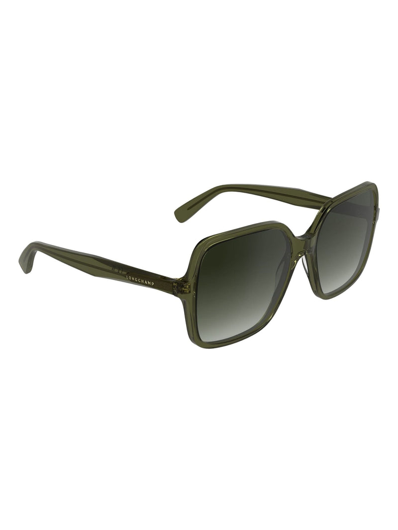 Longchamp Brown Lo808S oversized rectangular sunglasses (British brand)