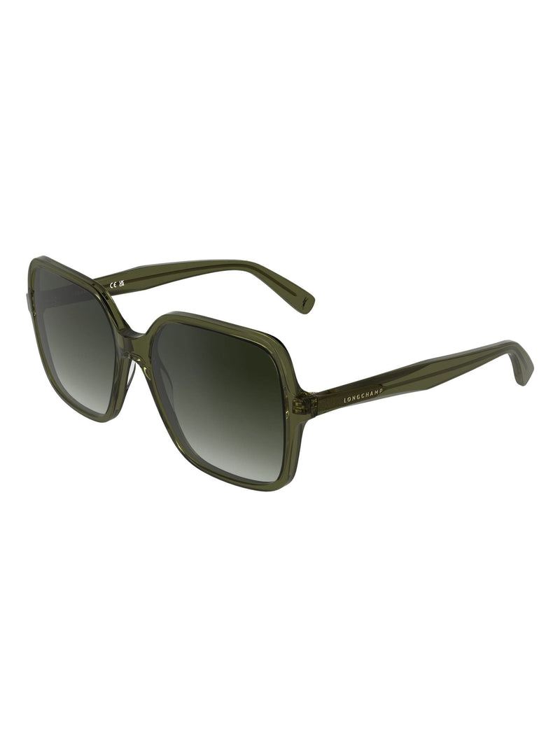 Longchamp Brown Lo808S oversized rectangular sunglasses (British brand)