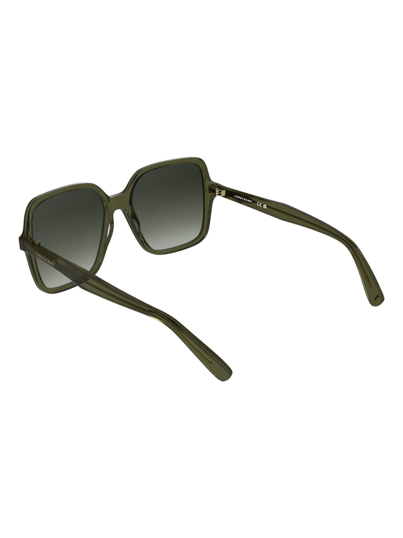 Longchamp Brown Lo808S oversized rectangular sunglasses (British brand)