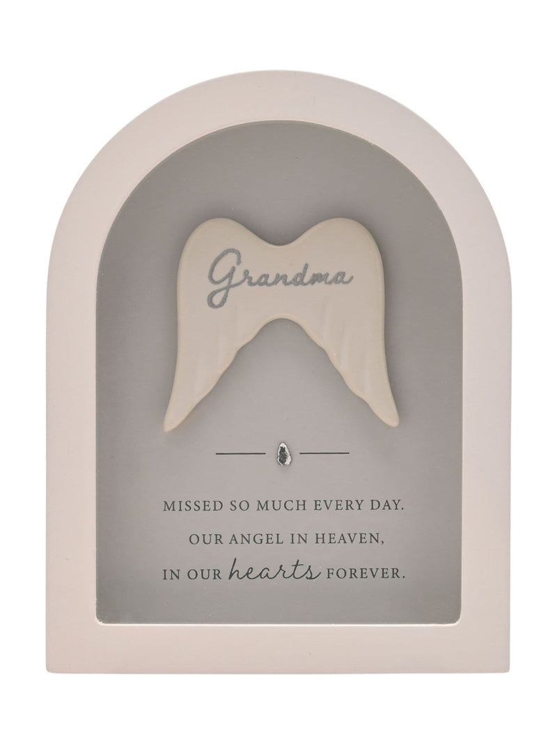 Widdop white arched plaque Grandma ornament 18cm, UK version