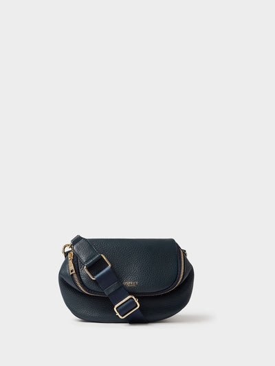 McGrocer Osprey London Blue The Crumple Leather Sling Bag- Buy online at McGrocer