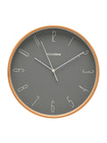 Widdop oak bamboo wall clock with grey dial - British product