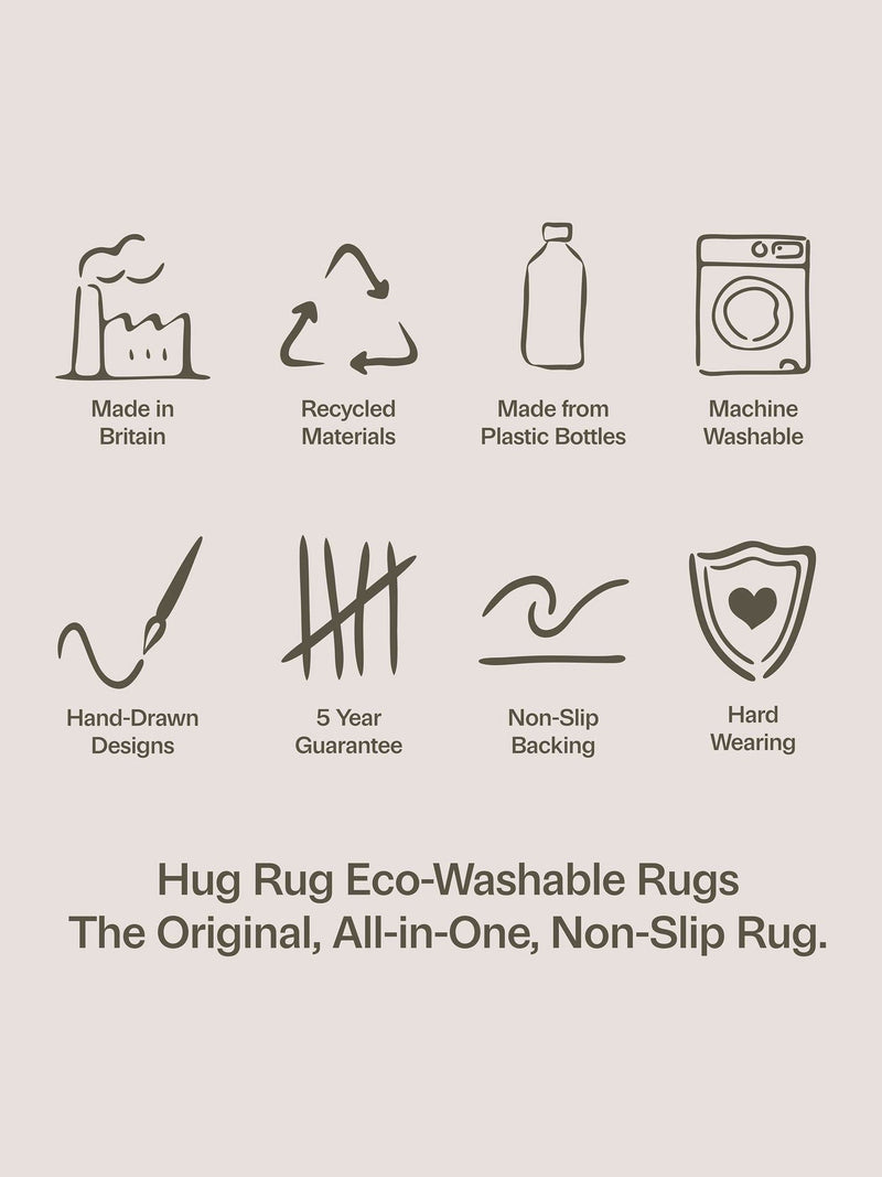 Hug Rug Natural Rafe Texture rug, machine washable, UK version