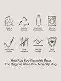 Hug Rug Natural Rafe Texture rug, machine washable, UK version