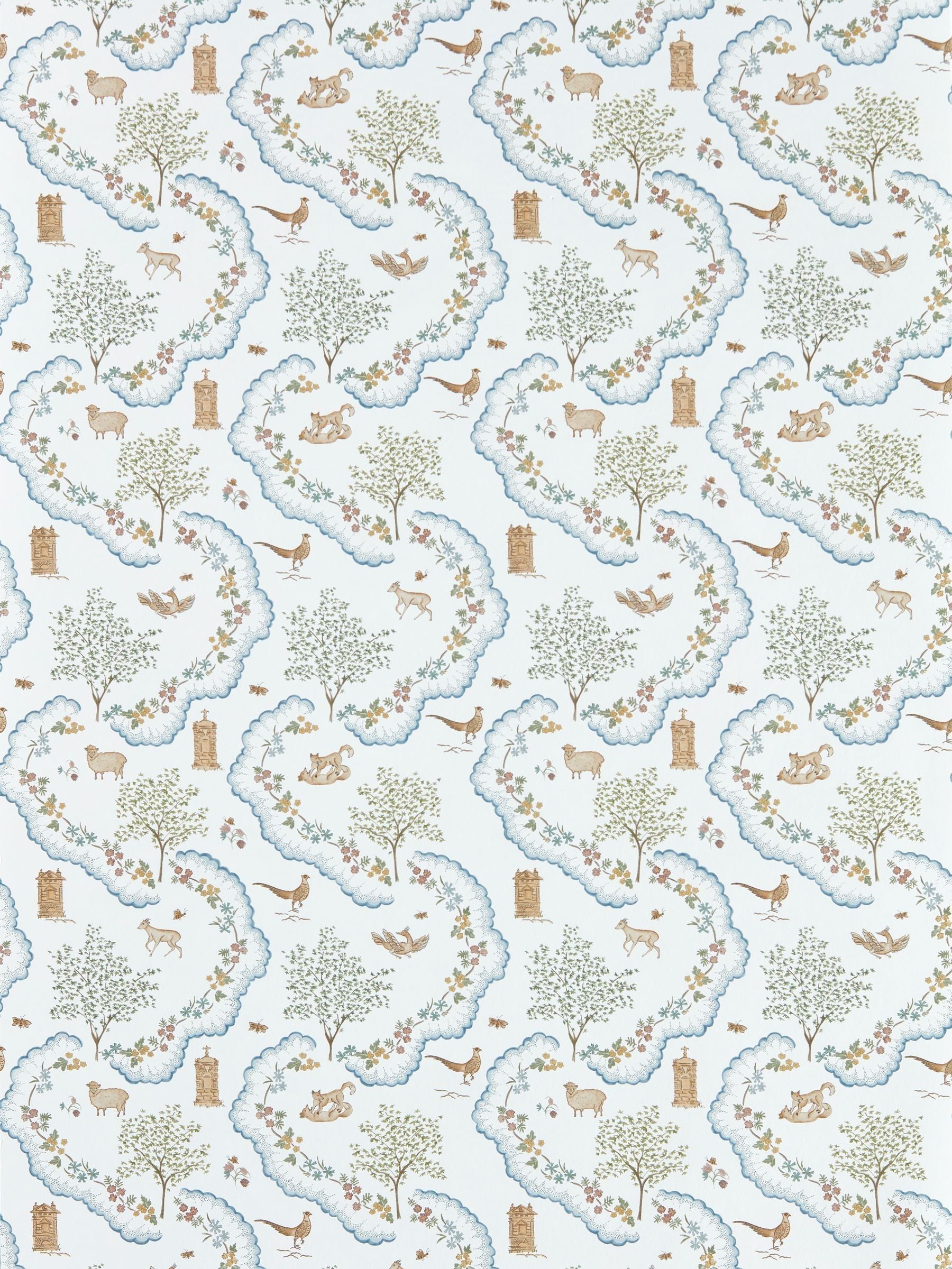 Sanderson Maple Highgrove Wallpaper 10M Wildflower Meadow
