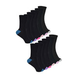 12 Pairs Ladies Low Cut Bamboo Trainer Socks 4-8