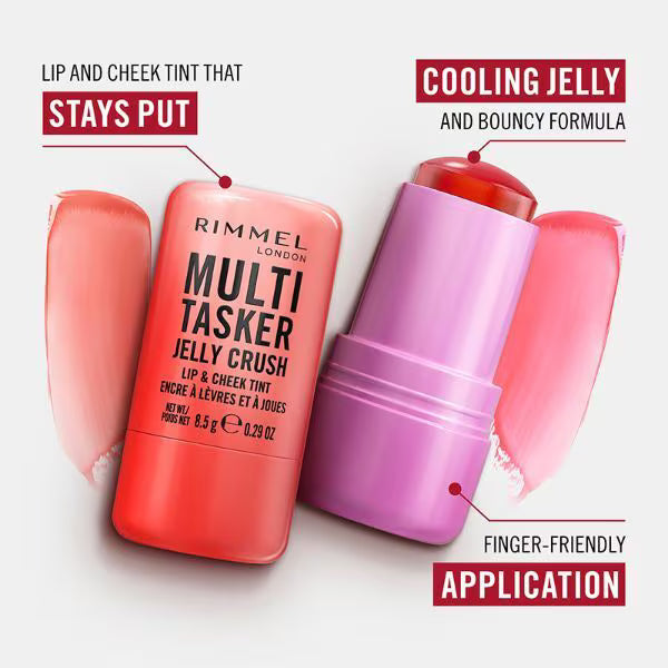 Rimmel Jelly Stain 100 Pink Dash, imported from the UK.