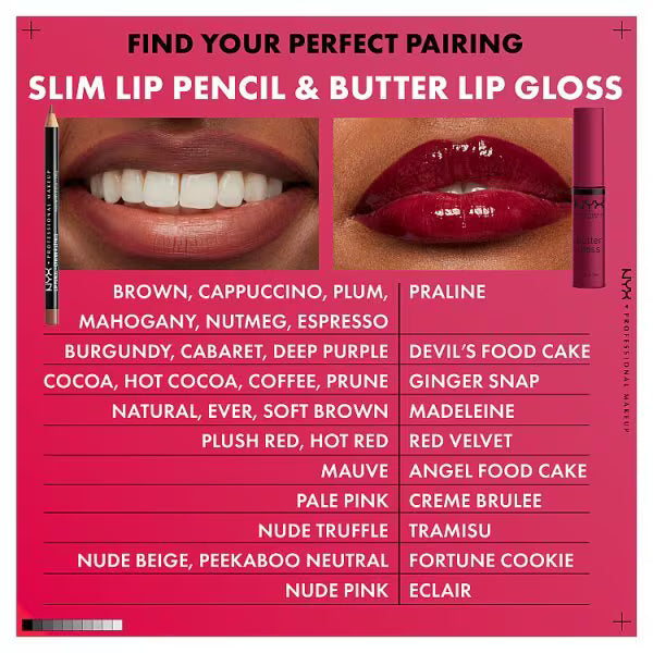 NYX Professional Makeup Butter Gloss Madeleine, imported from the UK