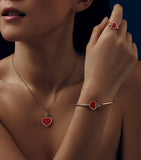 Chopard Happy Hearts rose gold bangle with moving diamond, imported from the UK