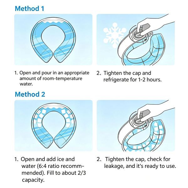 Leaper cooling ice pack neckband design, imported from the UK