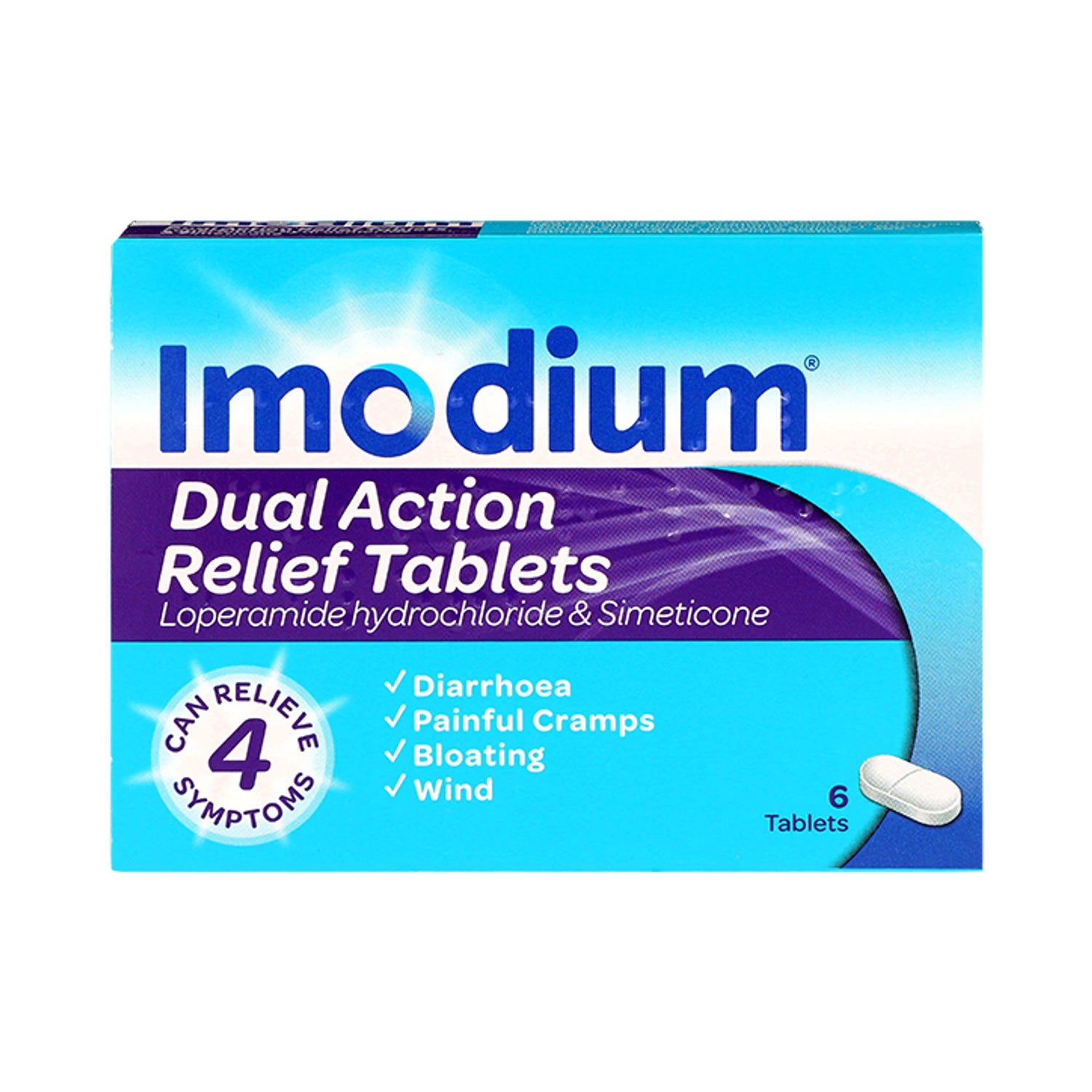 Imodium Plus Duel Action Relief 6 Tablets