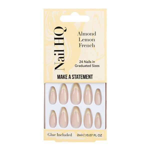 Nail HQ French nails almond shape 24 pieces, imported from the UK