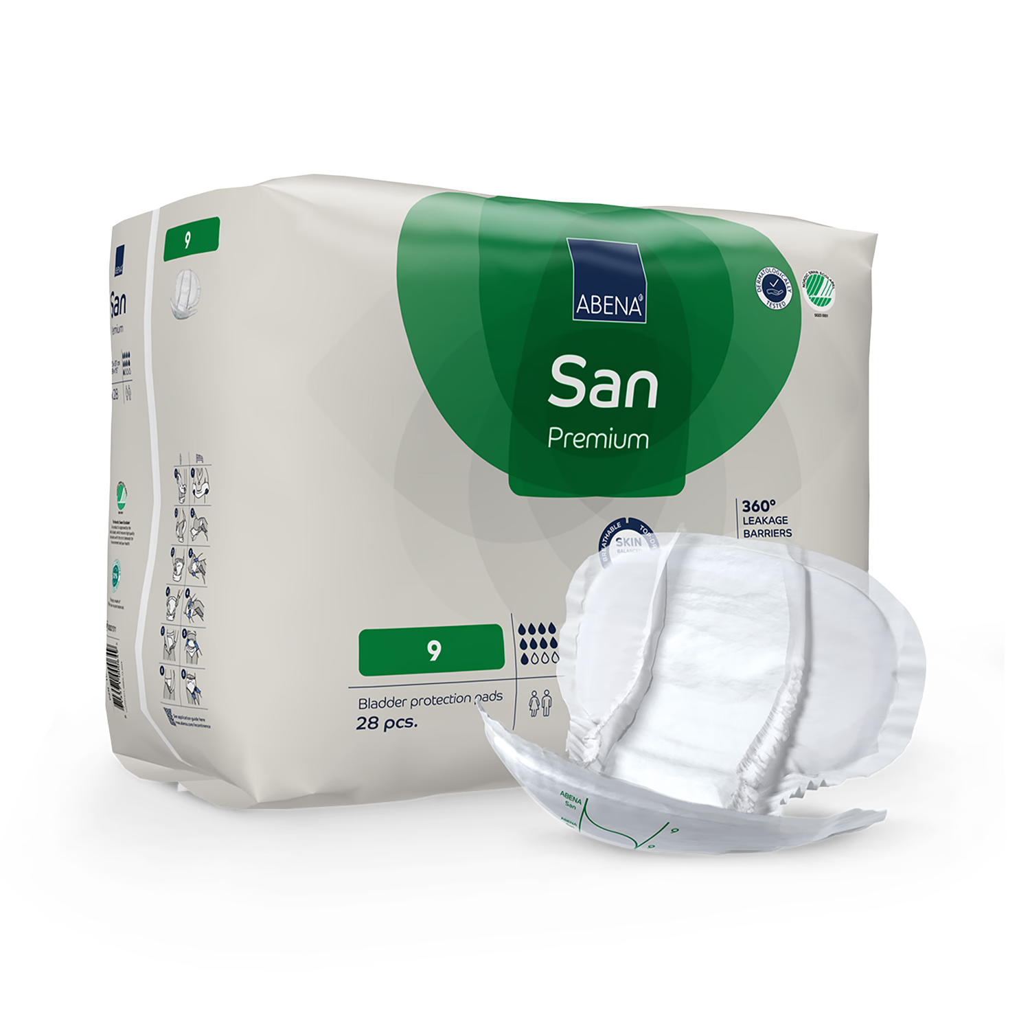 ABENA San Premium 9 incontinence pads 28 pack, UK version