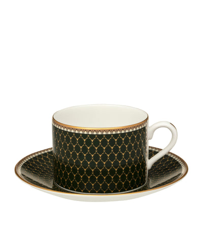 Harrods Halcyon Days Antler Trellis Fine Bone China Teacup and Saucer- Buy online at McGrocer
