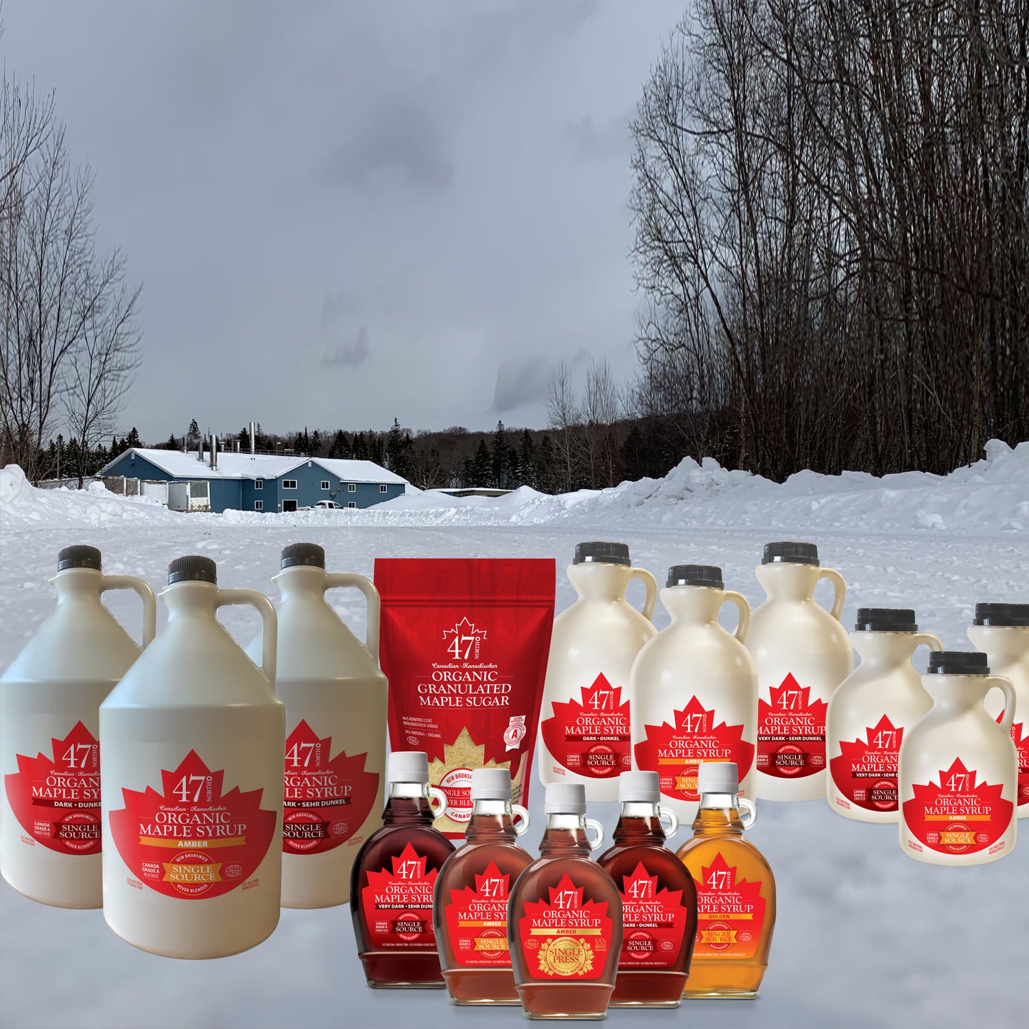 47° North organic maple syrup 1l, imported from the UK