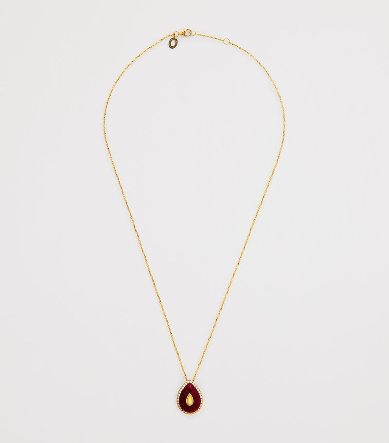 L'ATELIER NAWBAR yellow gold diamond amethyst pearl Bond Street necklace, UK version