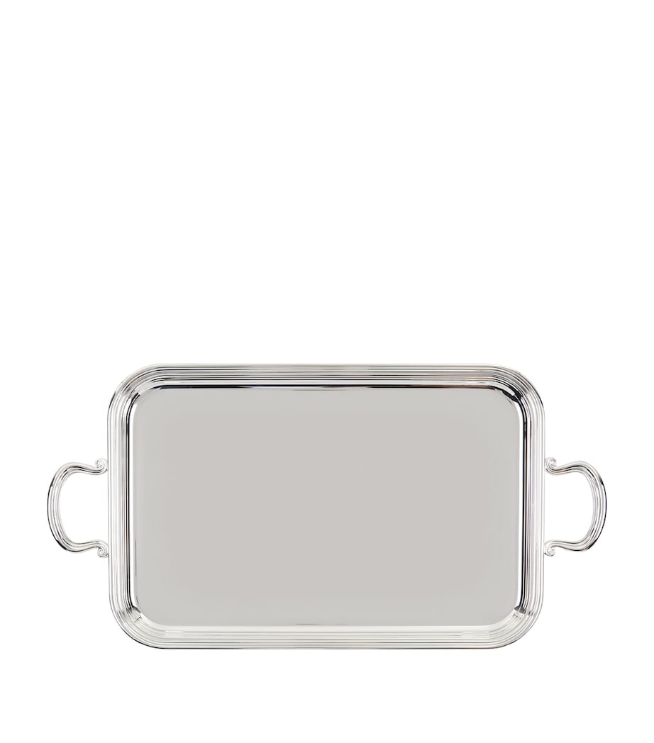 Greggio silver plated English tray with handles 50cm x 33cm, UK version