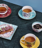 Wedgwood Wonderlust Yellow Tonquin teacup and saucer (British brand)