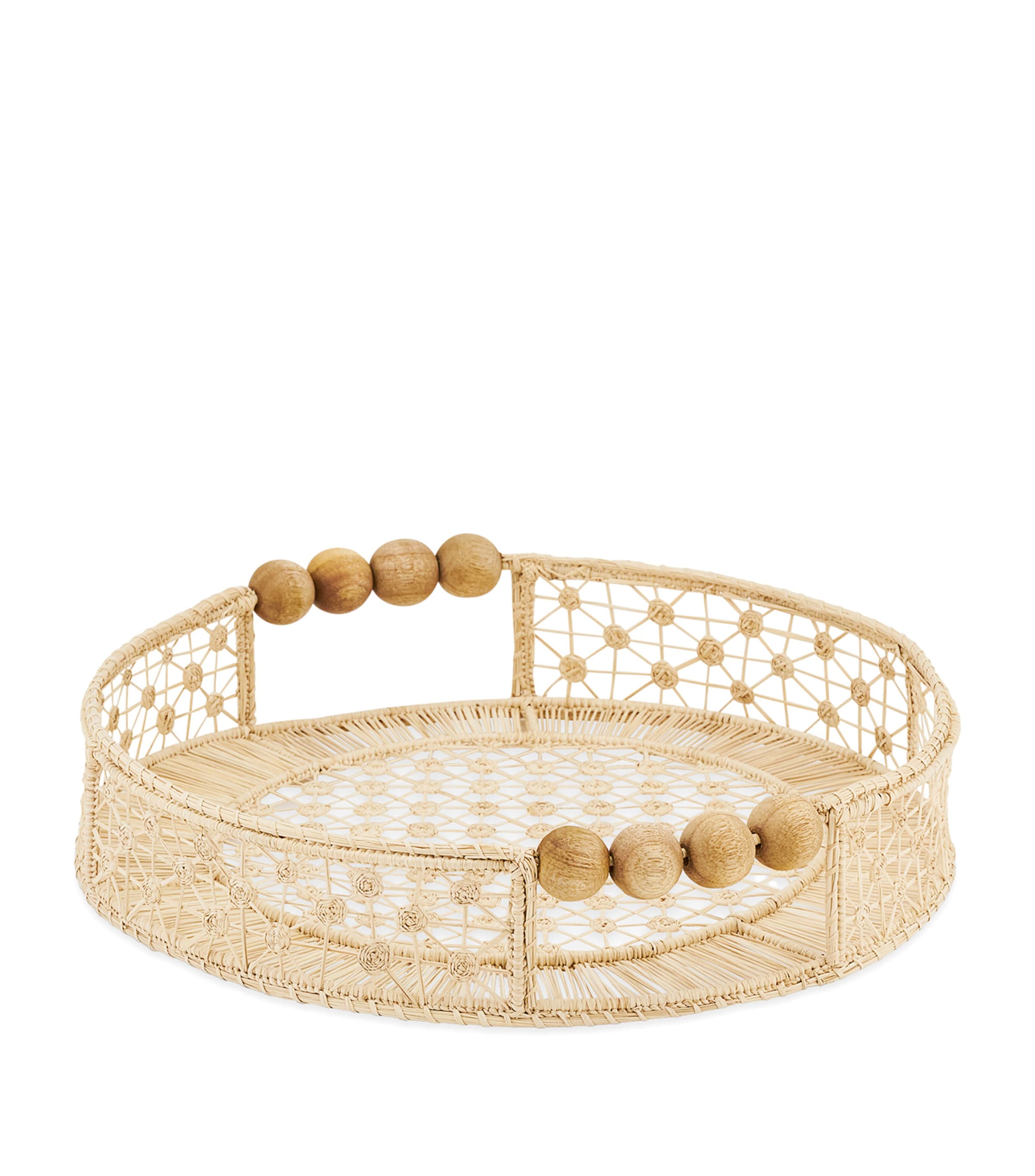 Aquazzura Medium Woven Baru Tray - British product