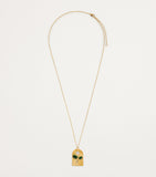 L'ATELIER NAWBAR yellow gold diamond malachite Biladi Palm necklace, UK version