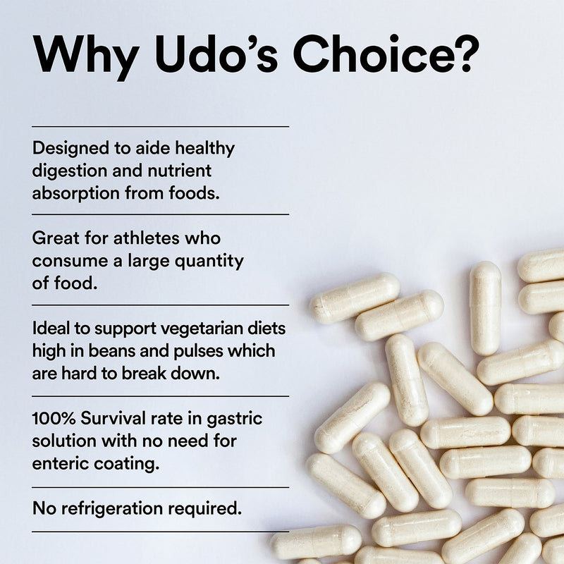 Udo's Choice digestive enzyme supplement Gold 60 capsules (British brand)