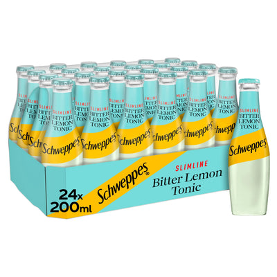 McGrocer Direct Schweppes Slimline Bitter Lemon Soft Drink Mixer 24 x 200ml- Buy online at McGrocer